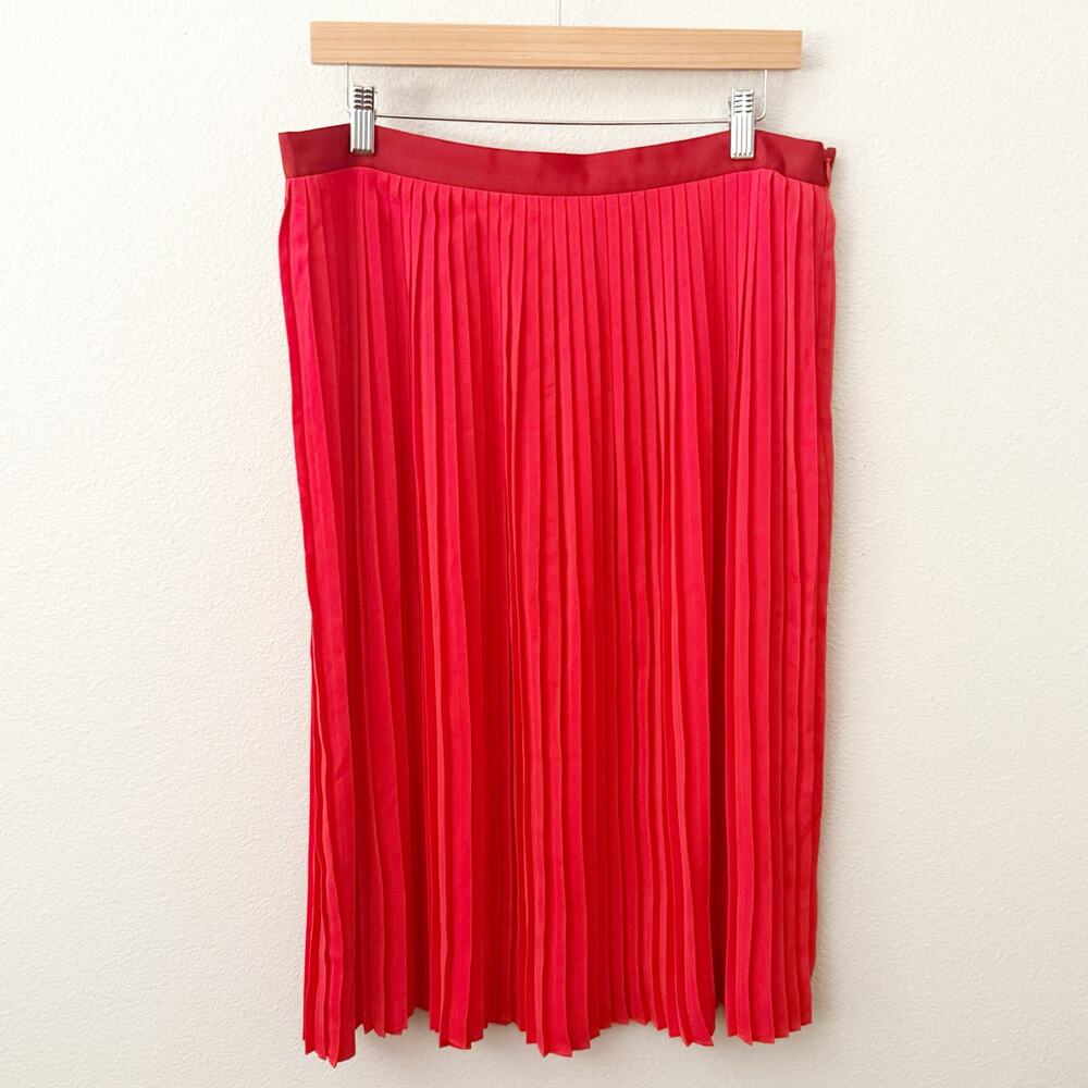 COMPTIOR DES CARTONNIERS | Red Maroon Skirt Accordion Pleated Pleats | Large
